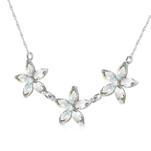 Floral Harmony Aquamarine Necklace