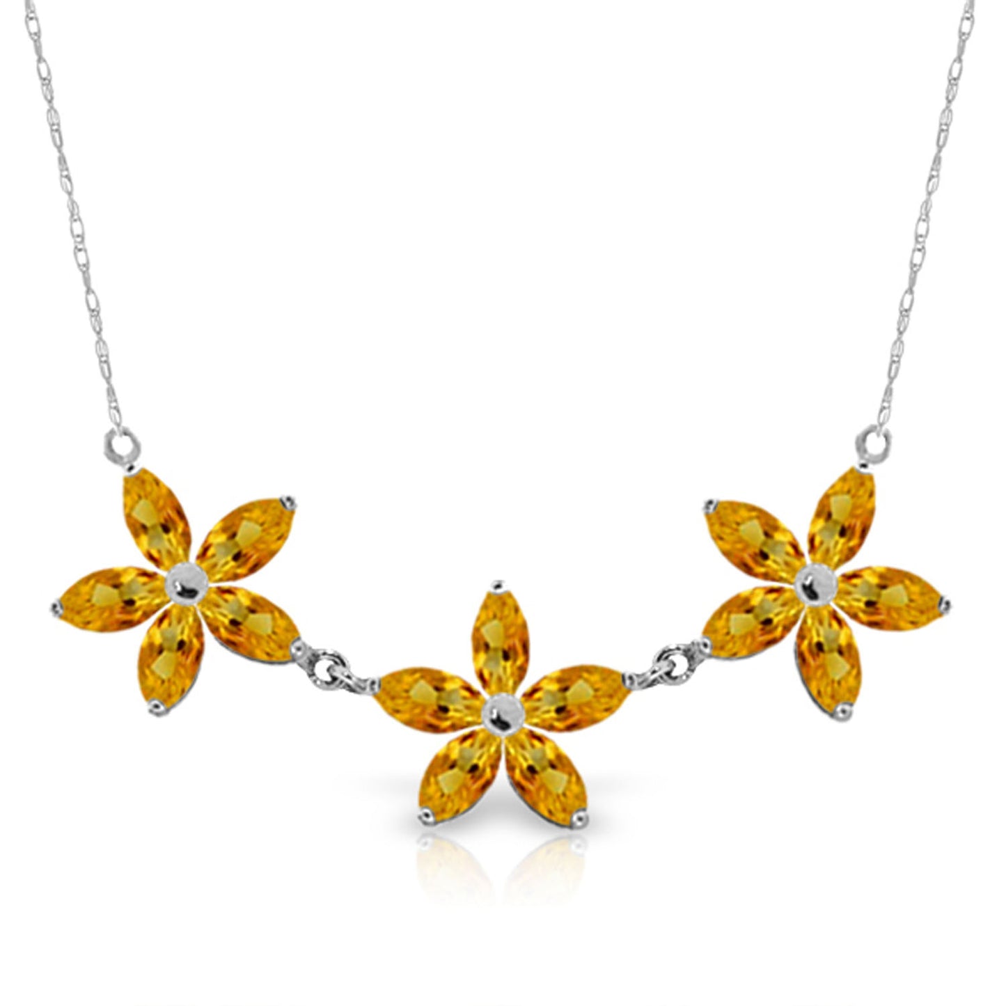 Floral Harmony Citrine Necklace