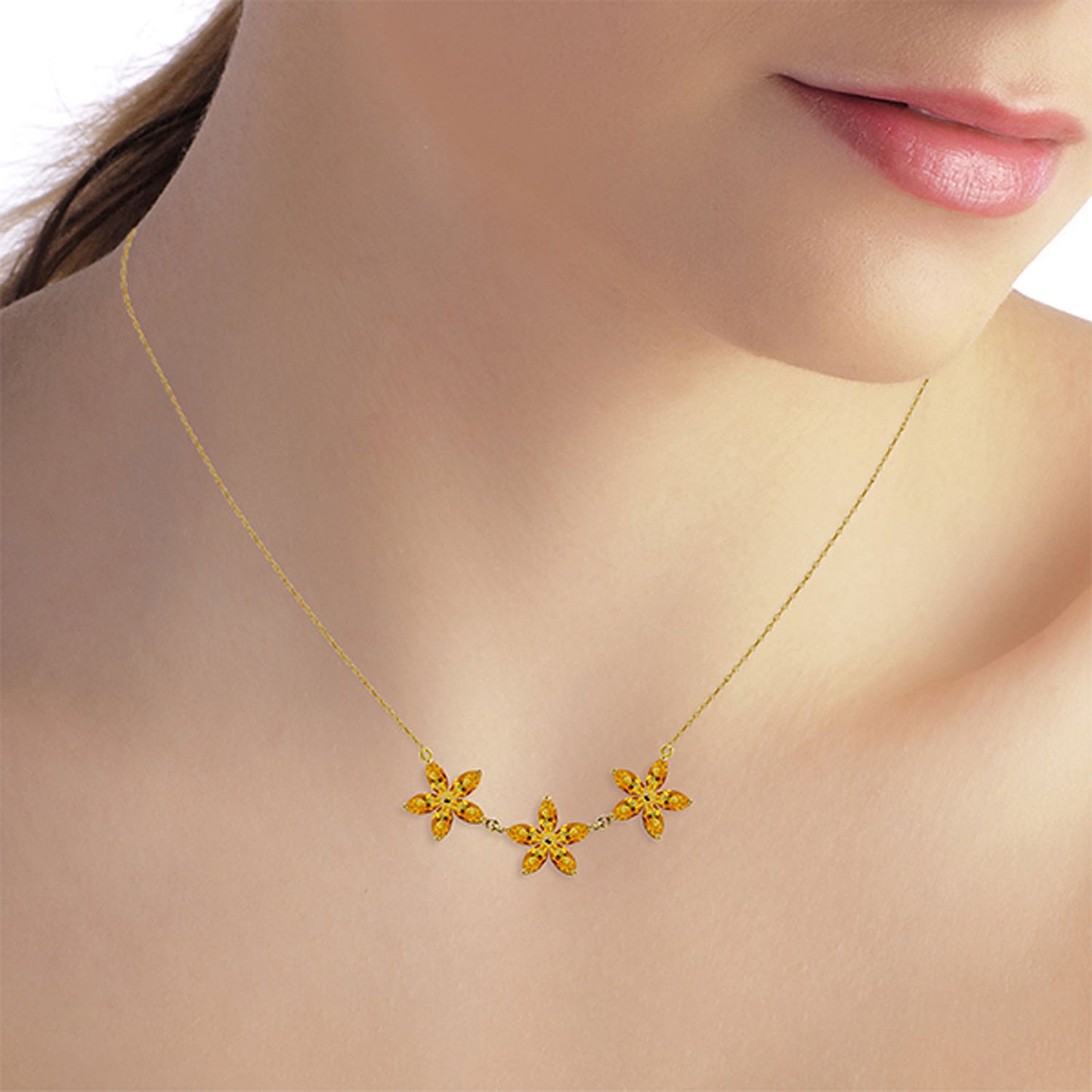 Floral Harmony Citrine Necklace