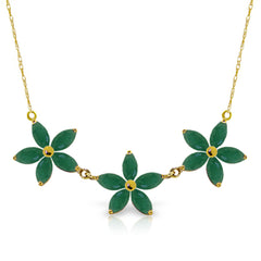 Floral Harmony Emerald Necklace