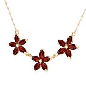 Floral Harmony Garnet Necklace