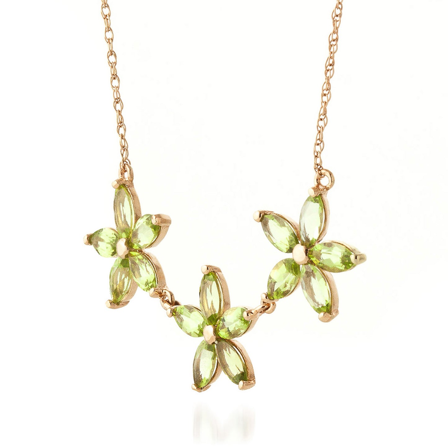 Floral Harmony Peridot Necklace