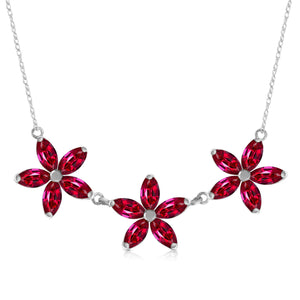 Floral Harmony Ruby Necklace