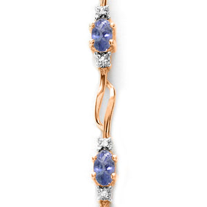 Shimmering Array Tanzanite and Diamond Bracelet