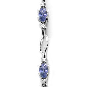 Shimmering Array Tanzanite and Diamond Bracelet