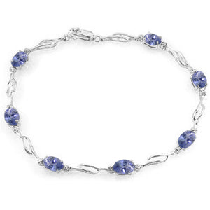 Shimmering Array Tanzanite and Diamond Bracelet