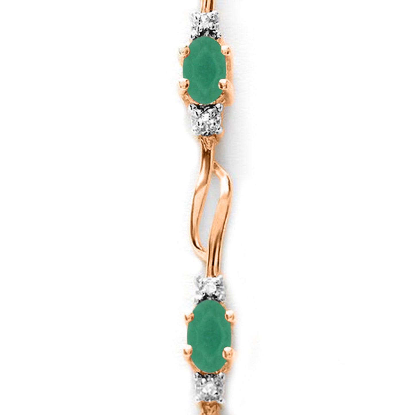 Shimmering Array Emerald and Diamond Bracelet