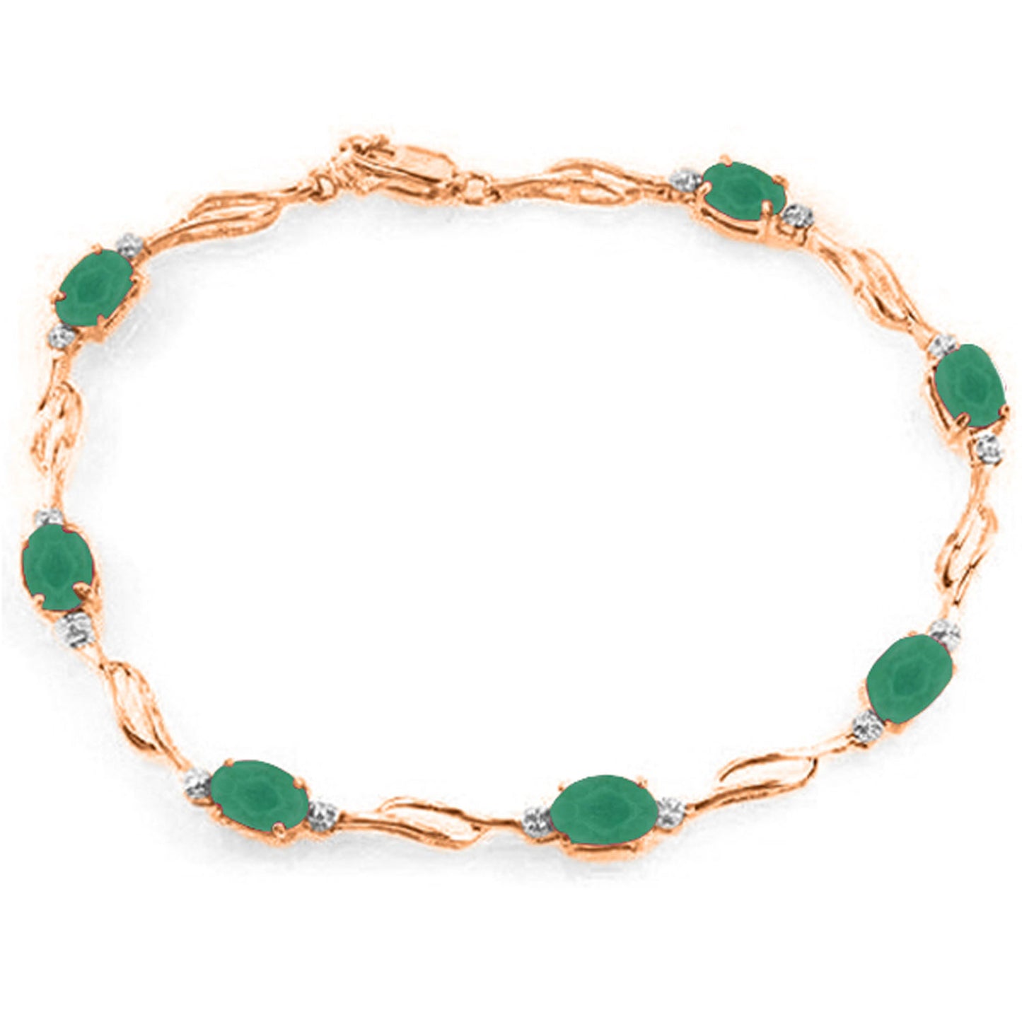 Shimmering Array Emerald and Diamond Bracelet