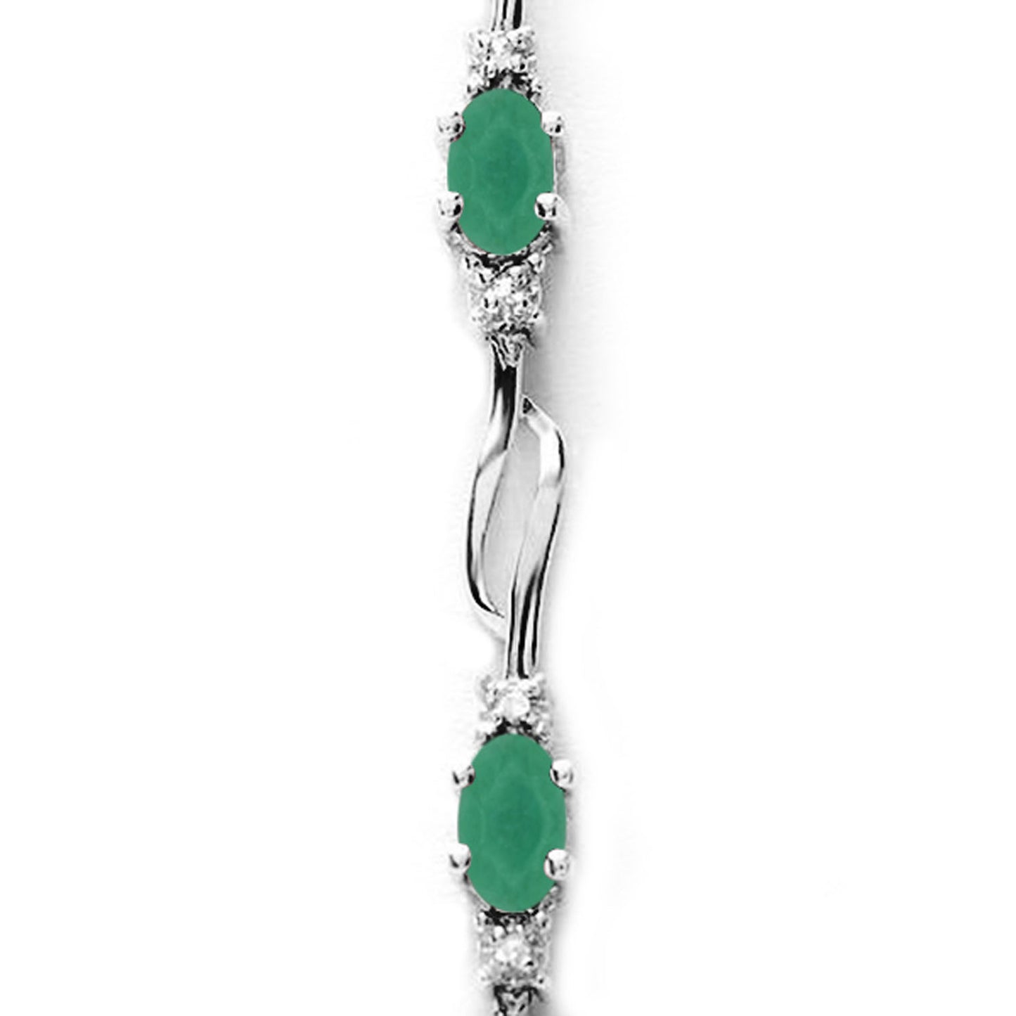 Shimmering Array Emerald and Diamond Bracelet