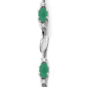 Shimmering Array Emerald and Diamond Bracelet