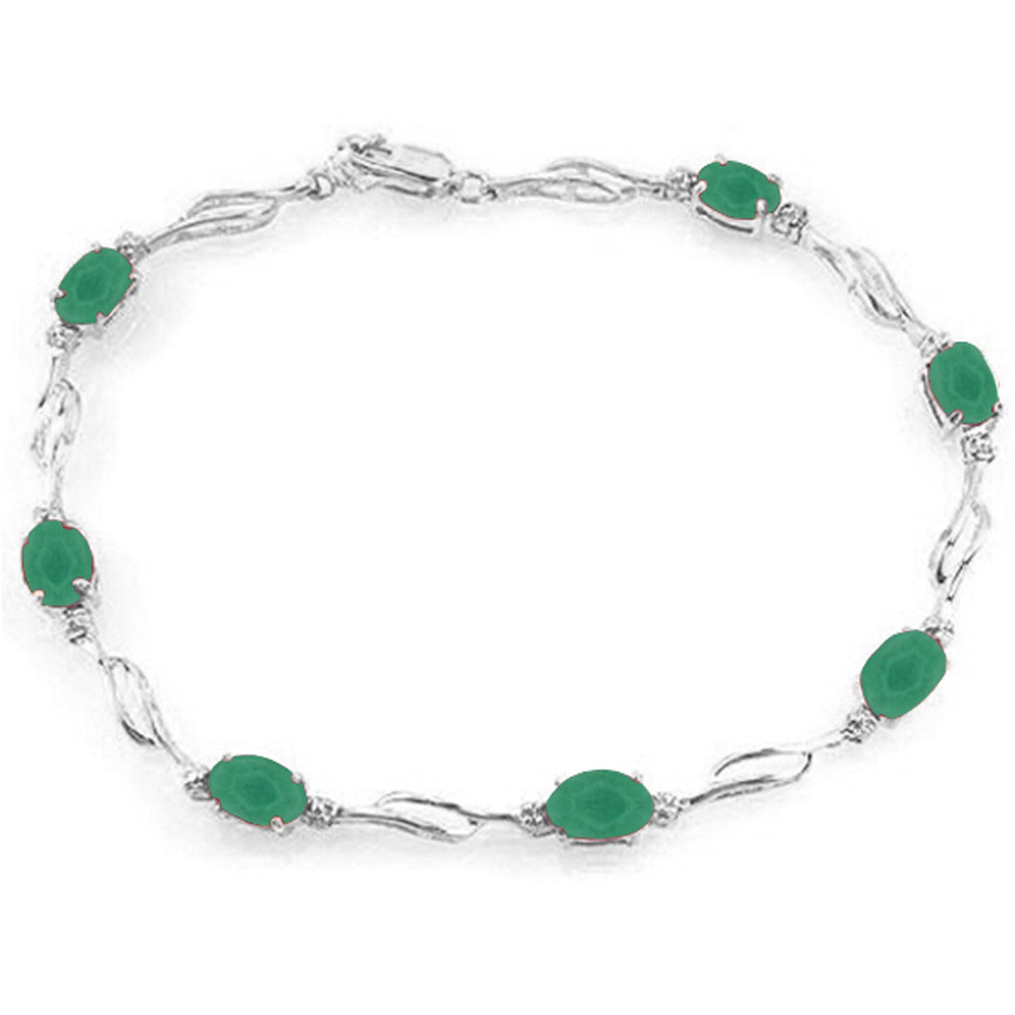 Shimmering Array Emerald and Diamond Bracelet