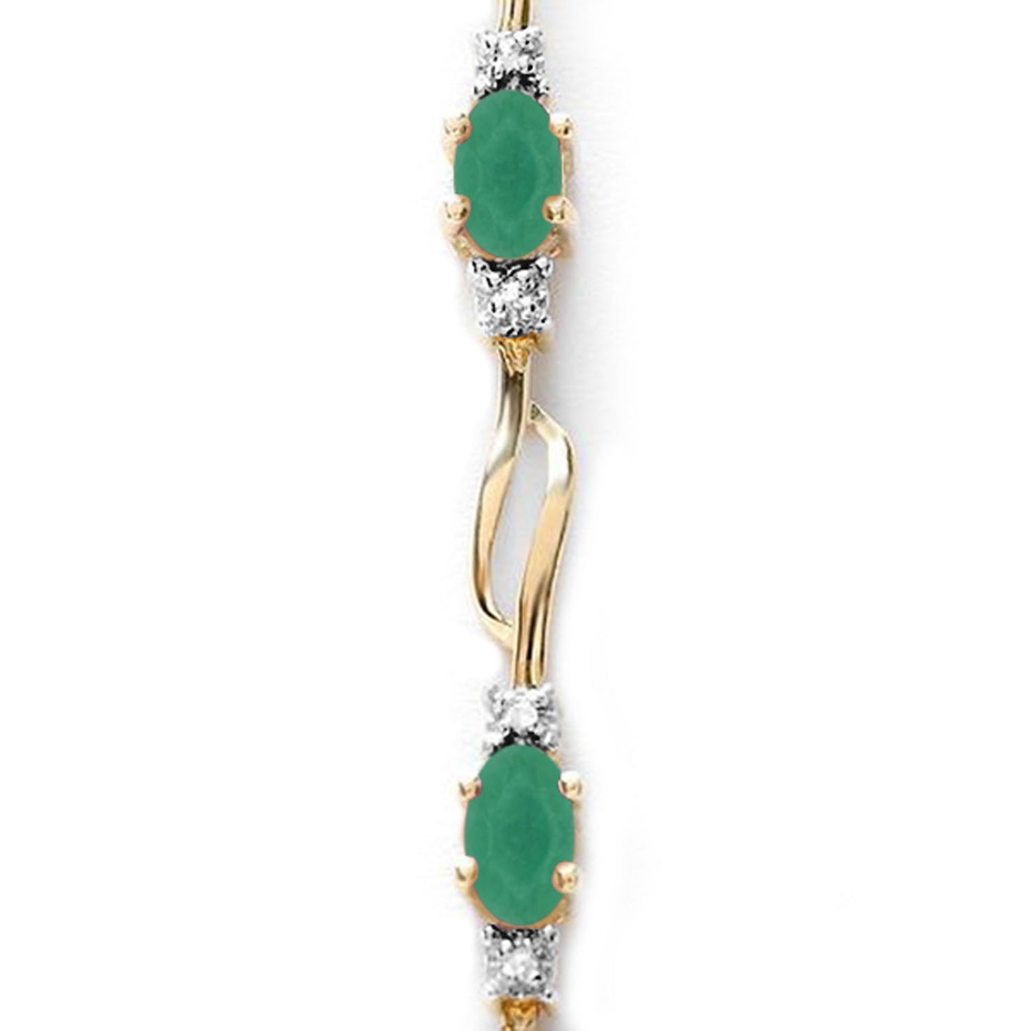 Shimmering Array Emerald and Diamond Bracelet