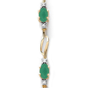 Shimmering Array Emerald and Diamond Bracelet
