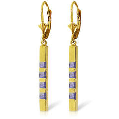 Evergreen Harmony Tanzanite Leverback Earrings