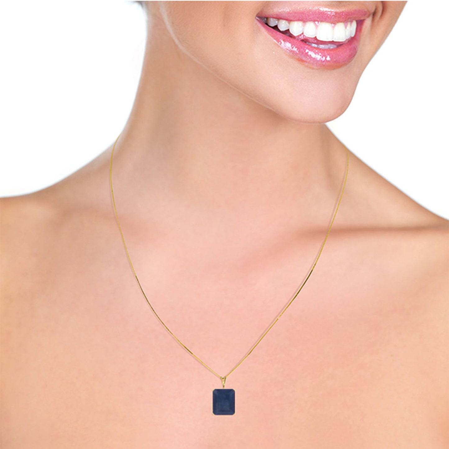 Shimmering Cuts Sapphire Necklace
