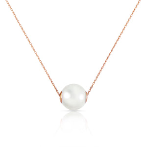Enchanted Orbit White Pearl Necklace
