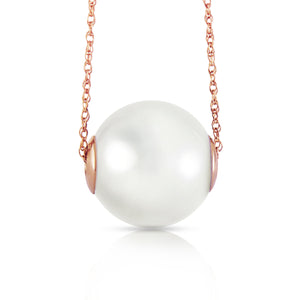 Enchanted Orbit White Pearl Necklace