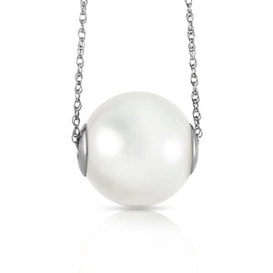 Enchanted Orbit White Pearl Necklace