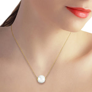 Enchanted Orbit White Pearl Necklace