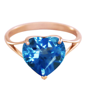 Lovers Heart Blue Topaz Ring