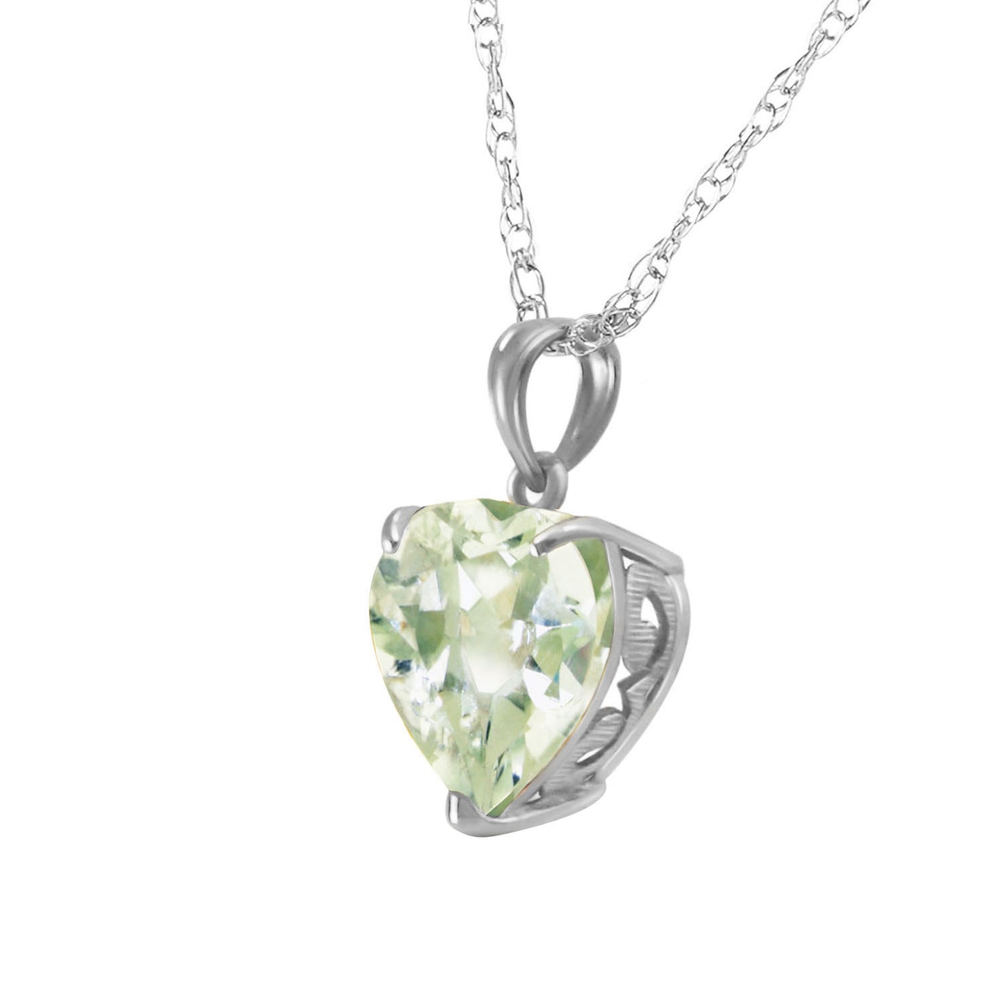 Eternal Hearts Green Amethyst Necklace
