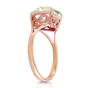 Lovers Heart Green Amethyst Ring