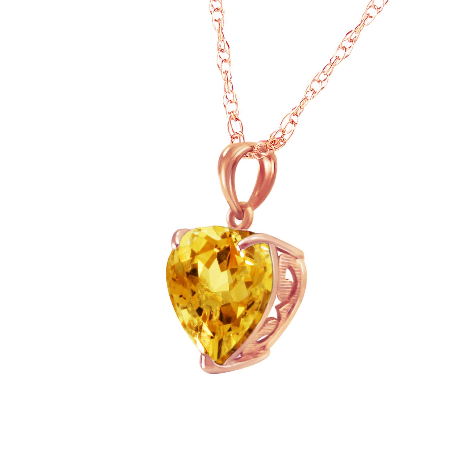 Eternal Hearts Citrine Necklace