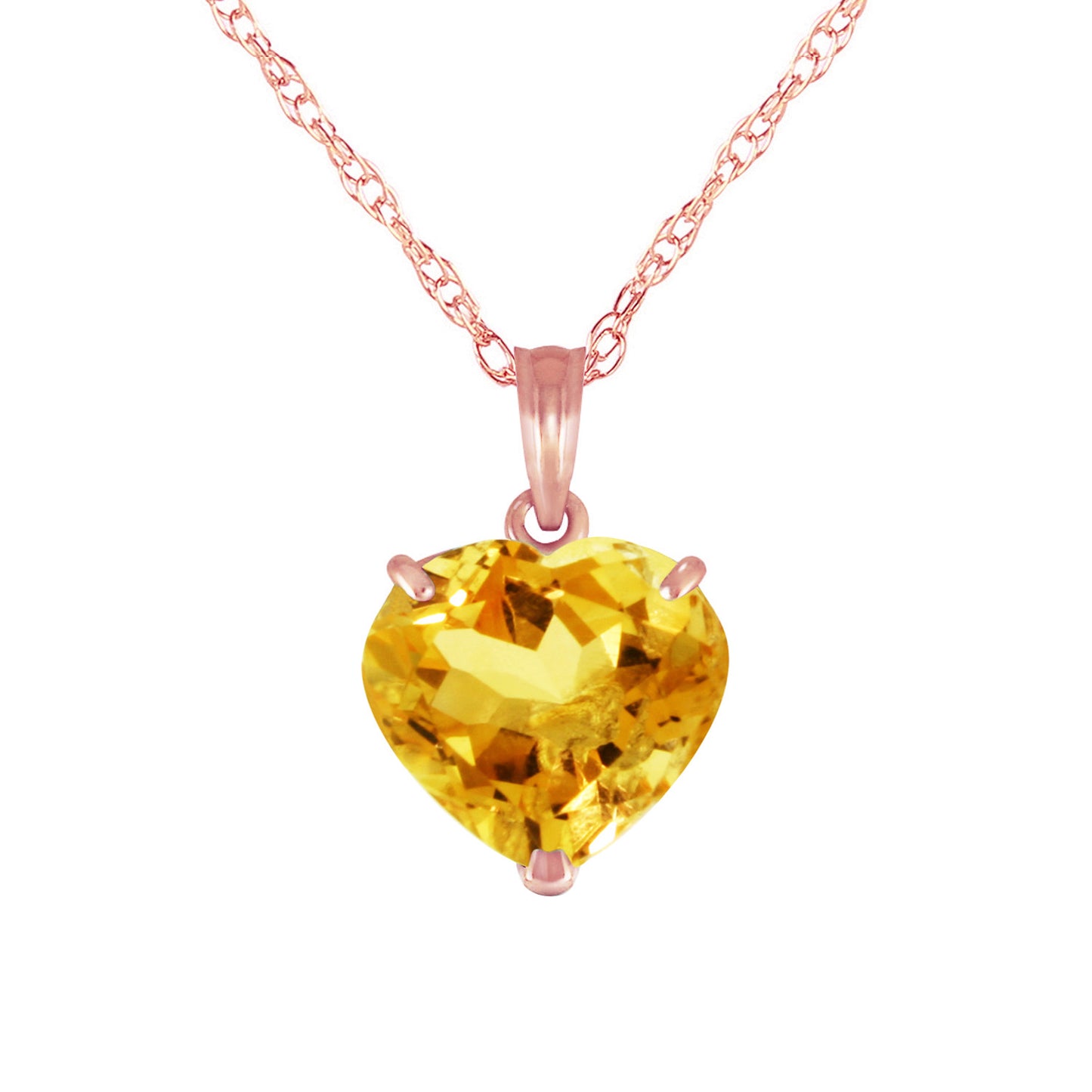 Eternal Hearts Citrine Necklace