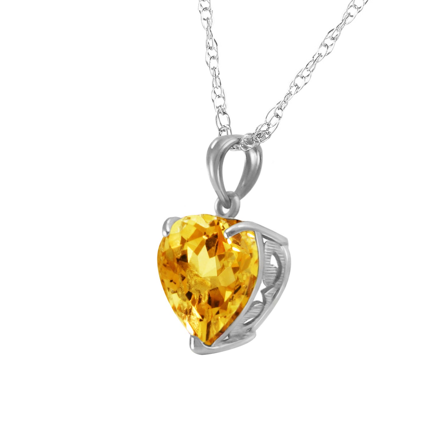 Eternal Hearts Citrine Necklace