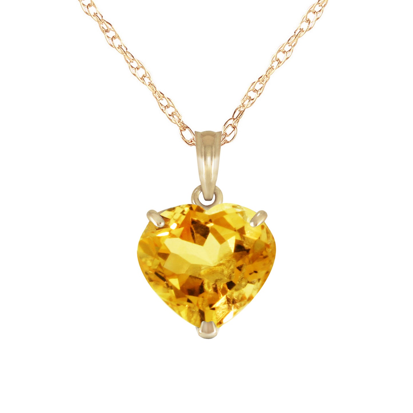 Eternal Hearts Citrine Necklace