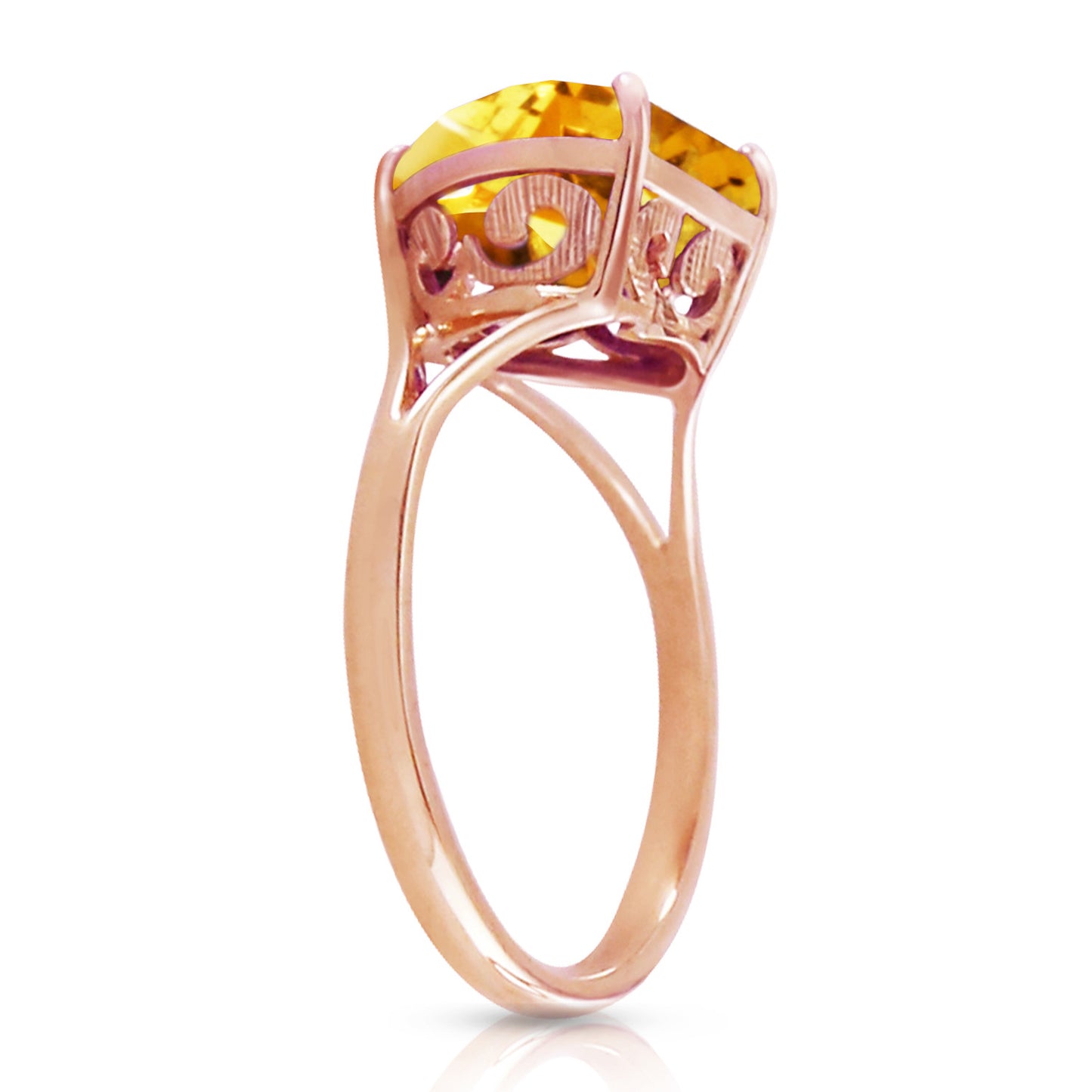 Lovers Heart Citrine Ring