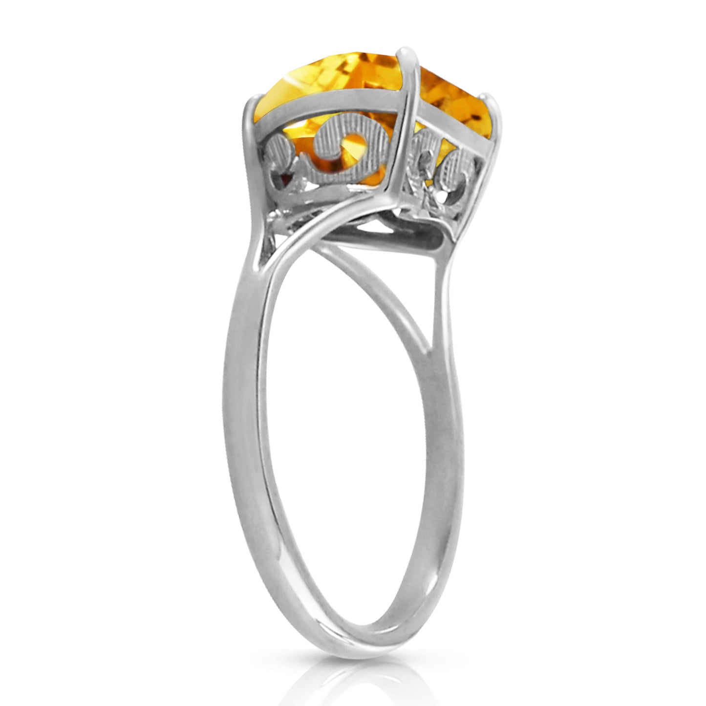 Lovers Heart Citrine Ring