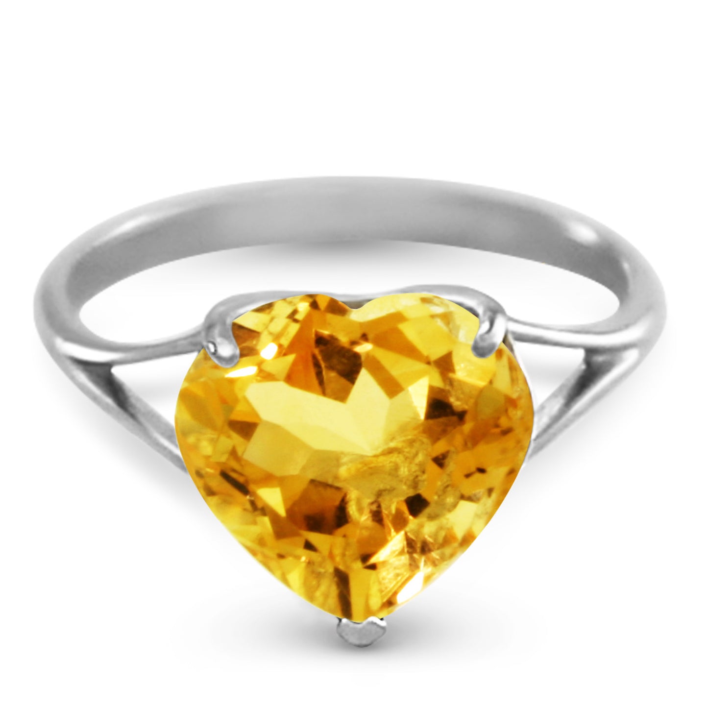 Lovers Heart Citrine Ring