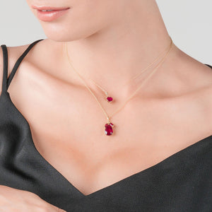 Eternal Hearts Ruby Necklace