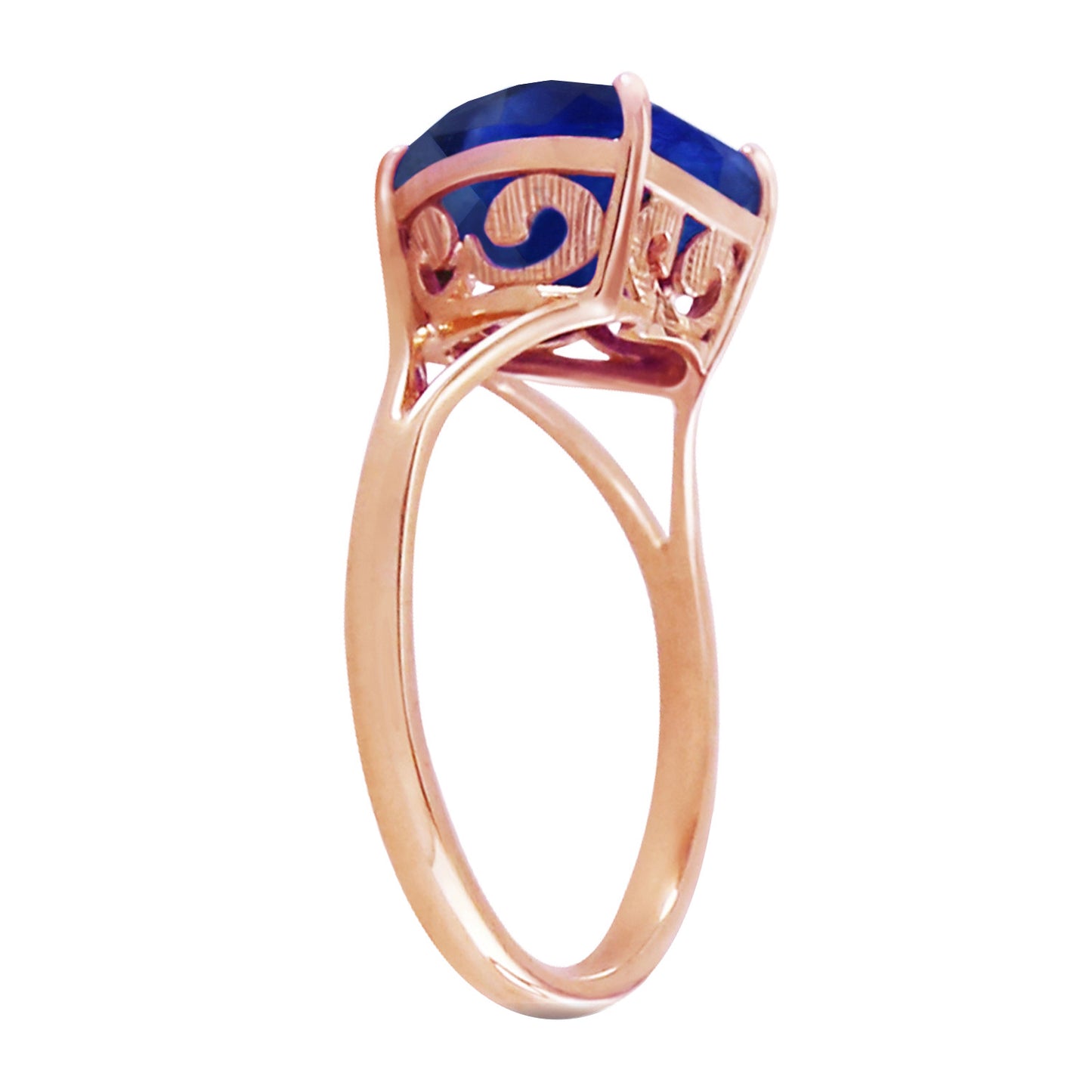 Lovers Heart Sapphire Ring