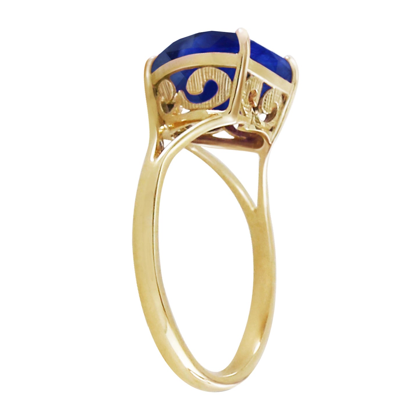 Lovers Heart Sapphire Ring