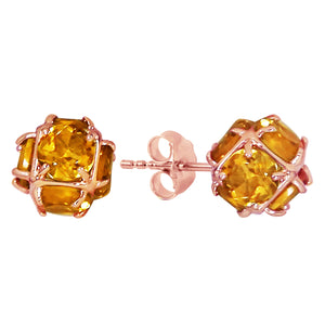 Regal Crown Citrine Earrings