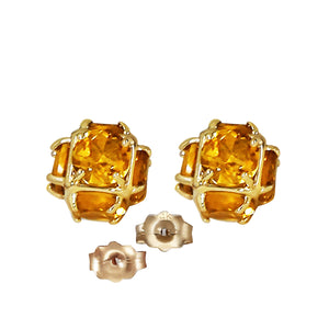 Regal Crown Citrine Earrings