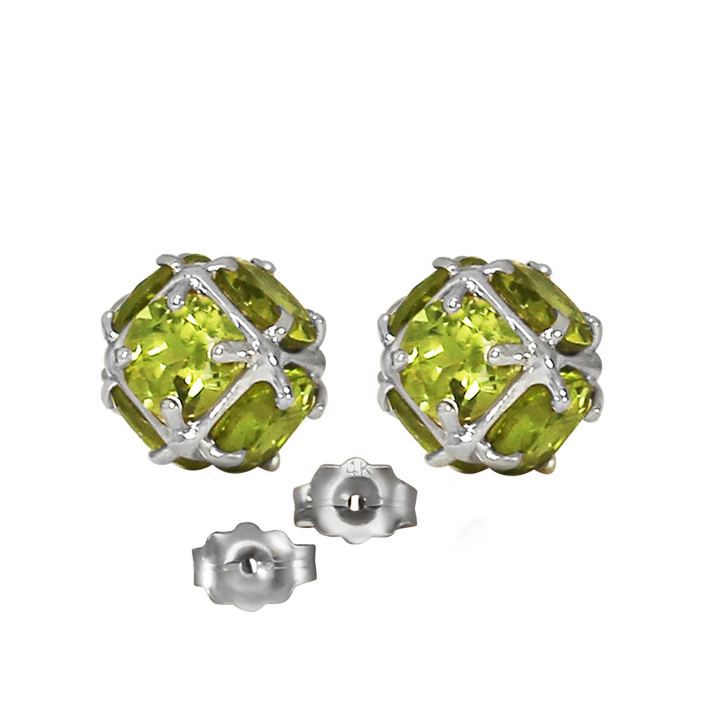 Regal Crown Peridot Earrings