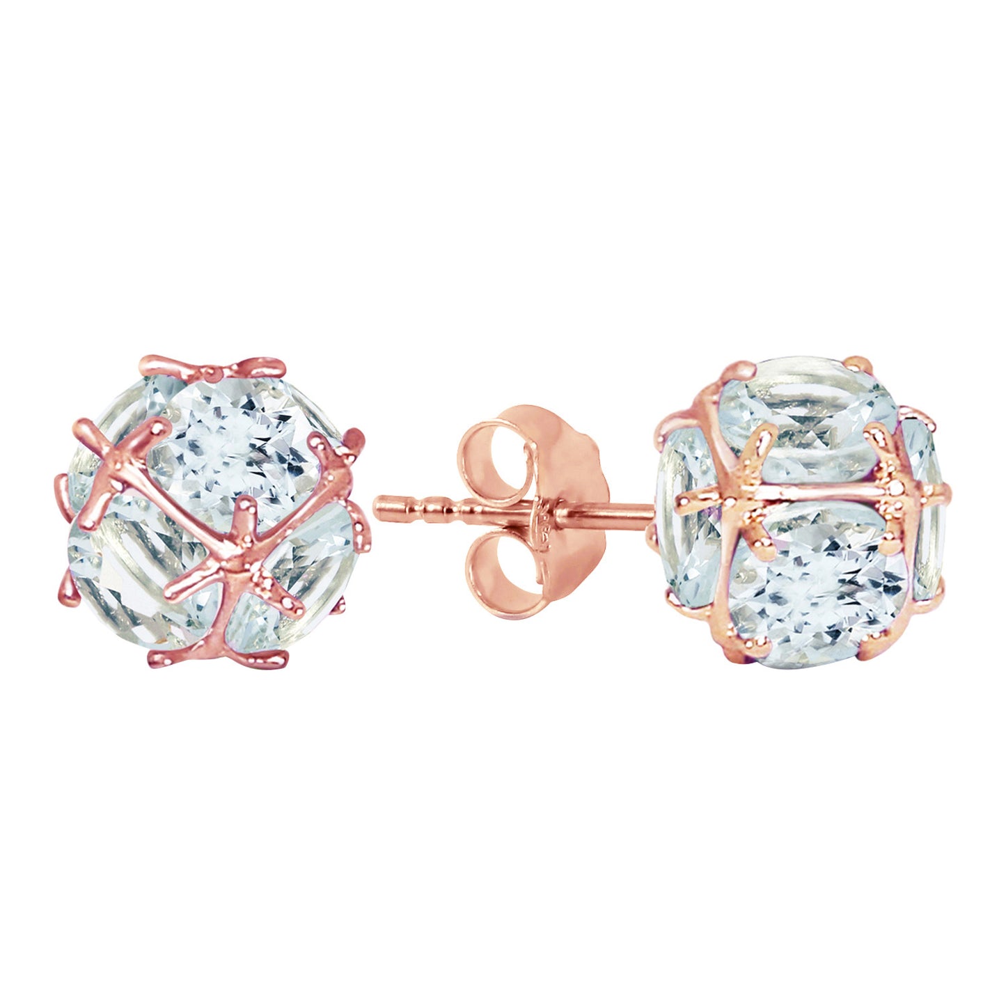 Regal Crown Aquamarine Earrings