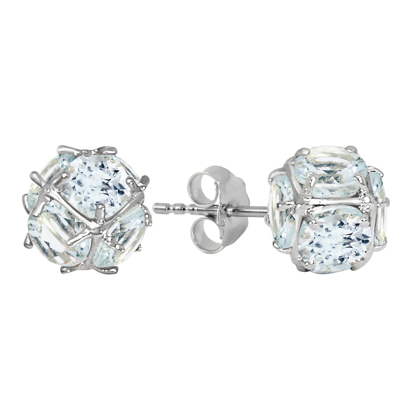 Regal Crown Aquamarine Earrings