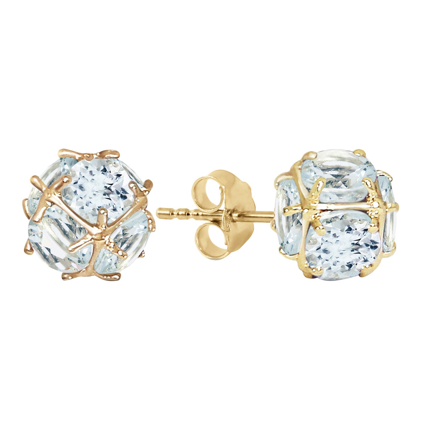 Regal Crown Aquamarine Earrings