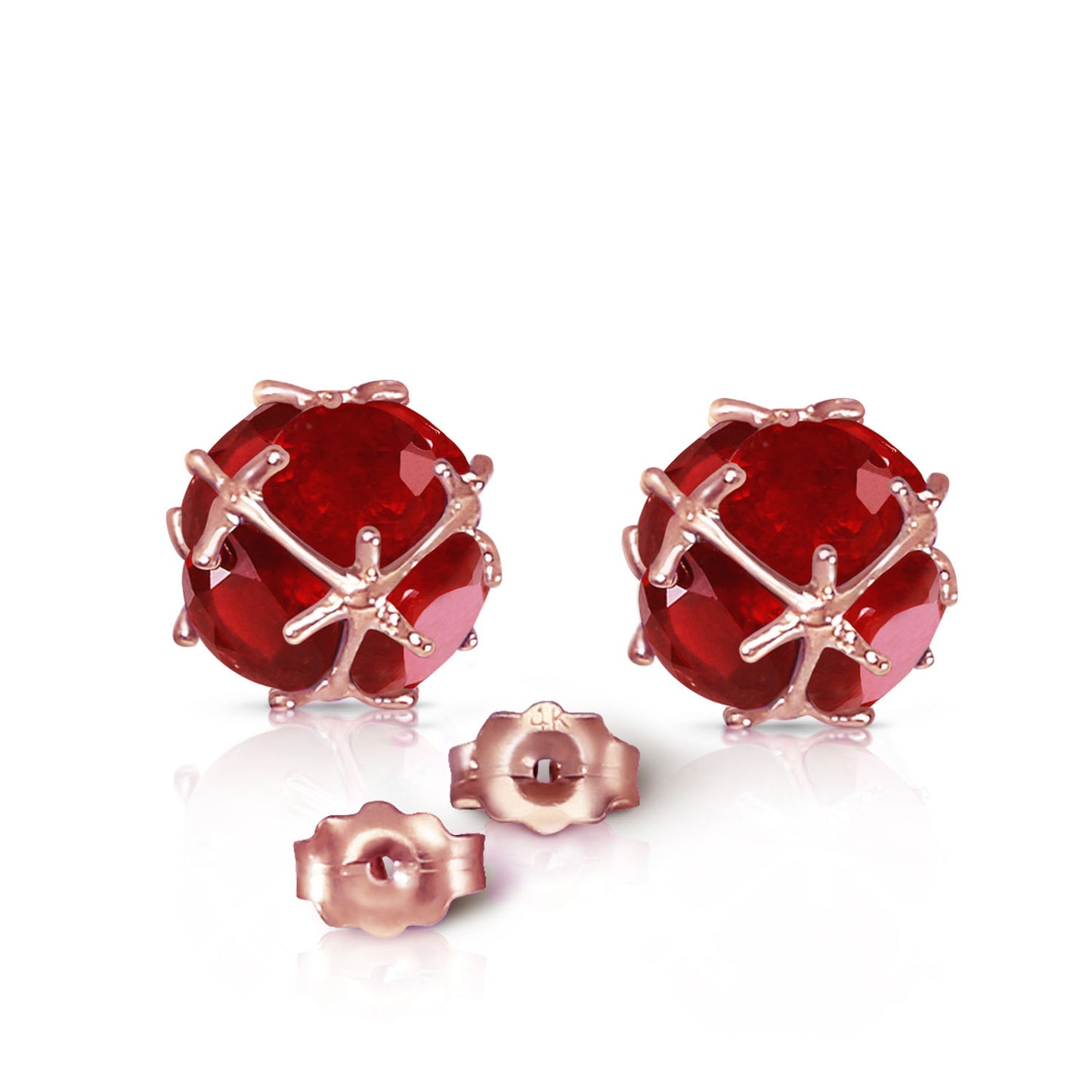 Regal Crown Ruby Earrings