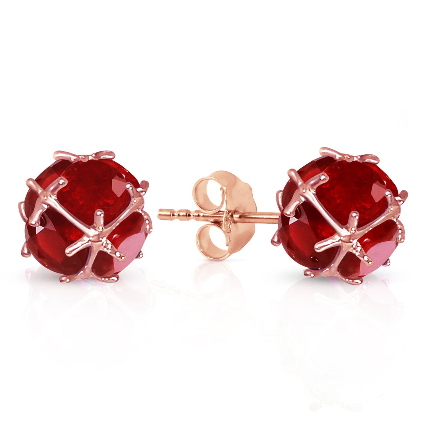 Regal Crown Ruby Earrings