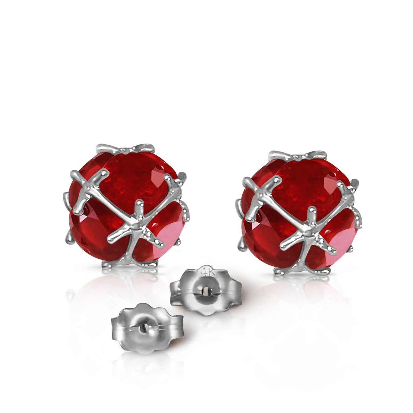 Regal Crown Ruby Earrings