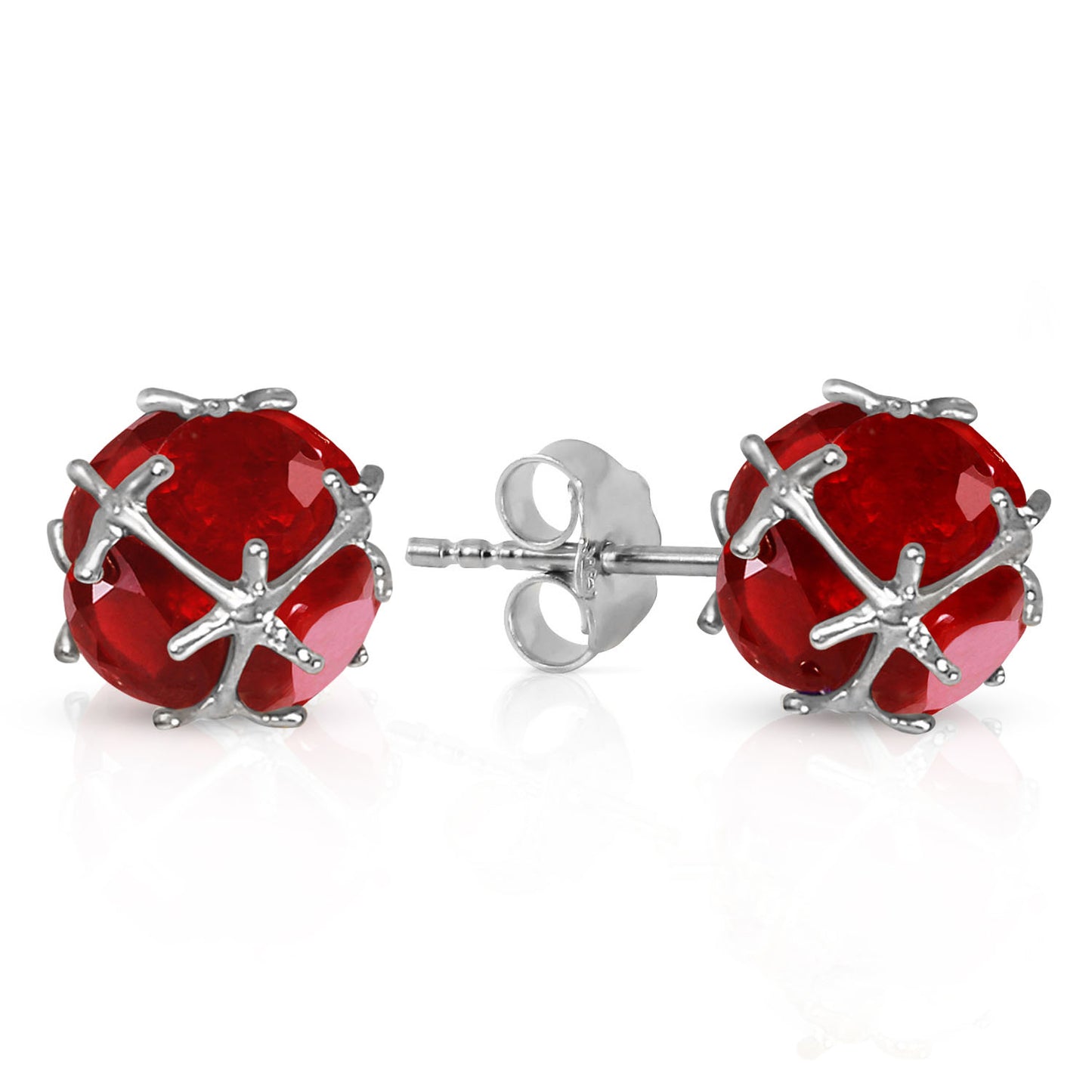 Regal Crown Ruby Earrings