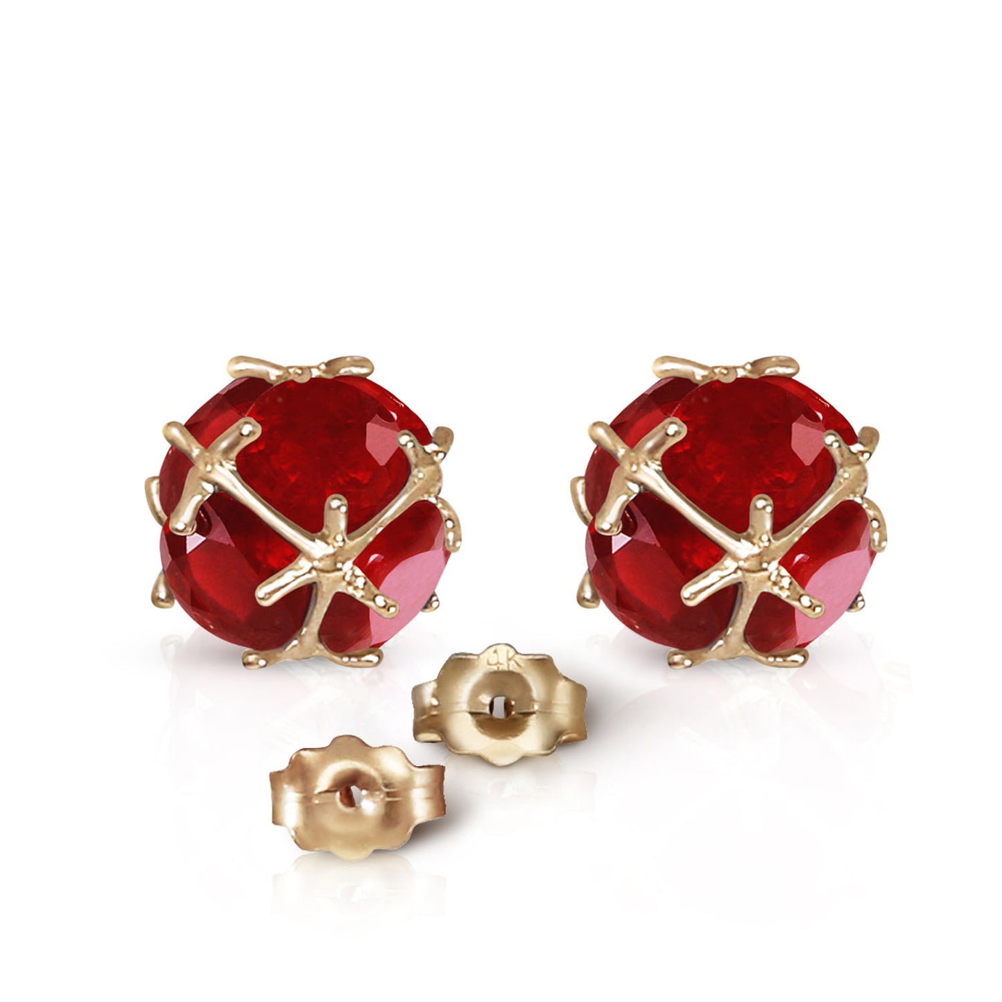Regal Crown Ruby Earrings