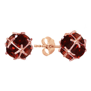 Regal Crown Garnet Earrings