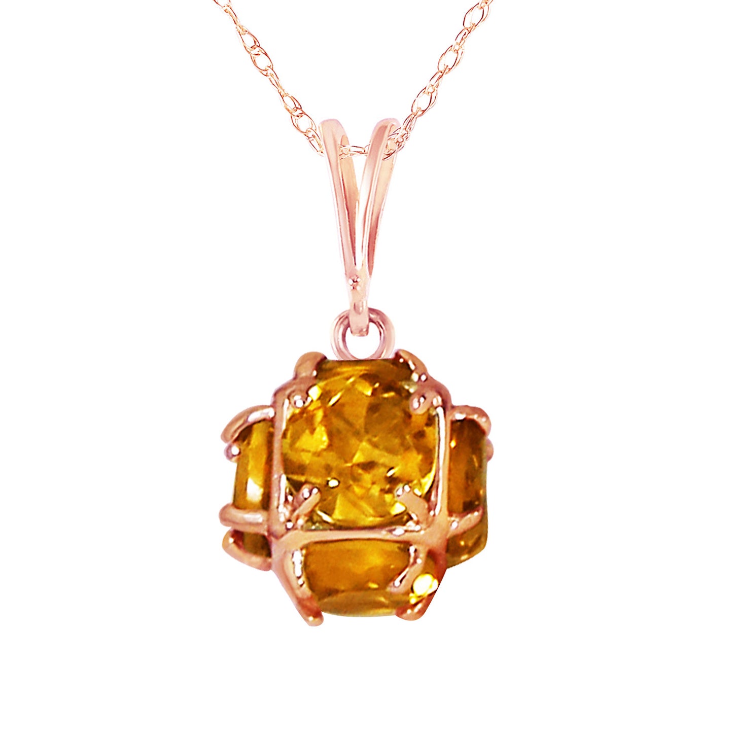 Regal Crown Citrine Necklace