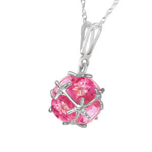 Regal Crown Pink Topaz Necklace